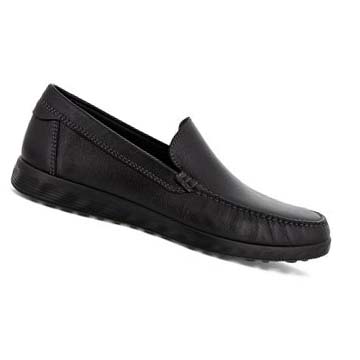 Men's Ecco S Lite Moc Classic Casual Shoes Black | Canada 470AHK